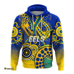 custom personalised eels rugby aboriginal art hoodie