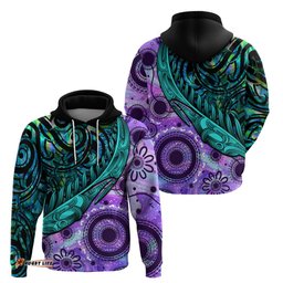 new zealand paua shell with australia opal unique combine hoodie