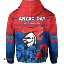 custom personalised knights anzac hoodie novocastrians lest we forget