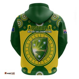 australia cricket hoodie world cup 6th champions trophy national color