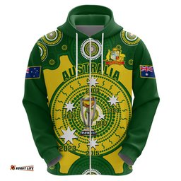 australia cricket hoodie world cup 6th champions trophy national color