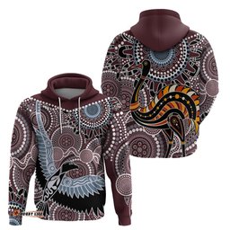aboriginal pattern bird hoodie