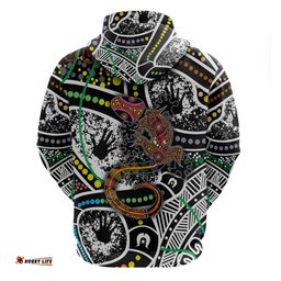 aboriginal lizzard pattern dot art hoodie