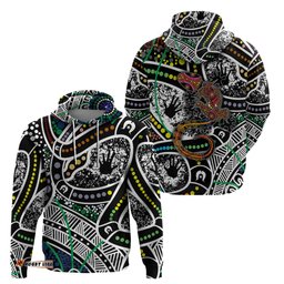 aboriginal lizzard pattern dot art hoodie