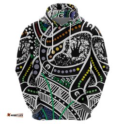aboriginal lizzard pattern dot art hoodie