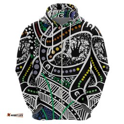 aboriginal lizzard pattern dot art hoodie