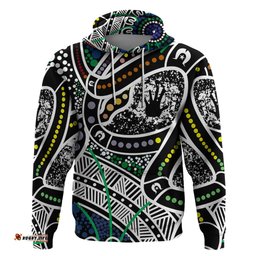 aboriginal lizzard pattern dot art hoodie
