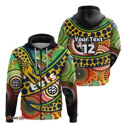 custom personalised eels rugby naidoc week zip hoodie aboriginal full color 04