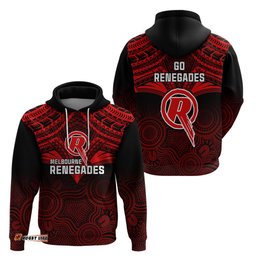 melbourne renegades cricket hoodie unique indigenous art mix polynesian pattern