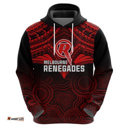 melbourne renegades cricket hoodie unique indigenous art mix polynesian pattern