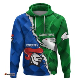 personalised knights and rabbitohs rugby hoodie sporty version
