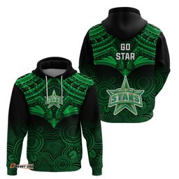 melbourne stars cricket hoodie unique indigenous art mix polynesian pattern