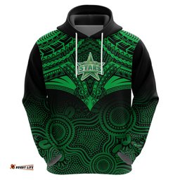 melbourne stars cricket hoodie unique indigenous art mix polynesian pattern