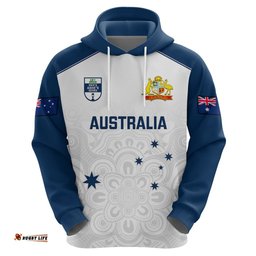 personalised australia cricket hoodie ashes go aussie indigenous art