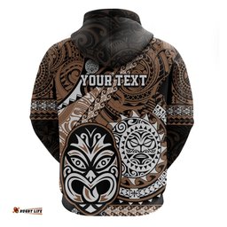personalised te reo maori new zealand hoodie aotearoa kia haka maori tribal tattoo gold style