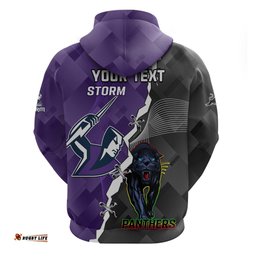 personalised storm and panthers rugby hoodie sporty style