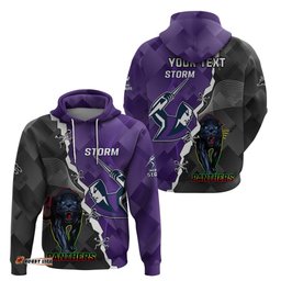 personalised storm and panthers rugby hoodie sporty style