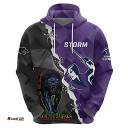 personalised storm and panthers rugby hoodie sporty style