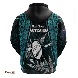 new zealand silver fern rugby hoodie aotearoa all black dabbing ball with maori paua shell