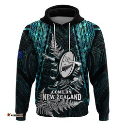 new zealand silver fern rugby hoodie aotearoa all black dabbing ball with maori paua shell