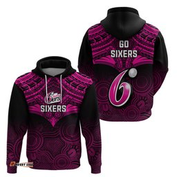 sydney sixers cricket hoodie unique indigenous art mix polynesian pattern