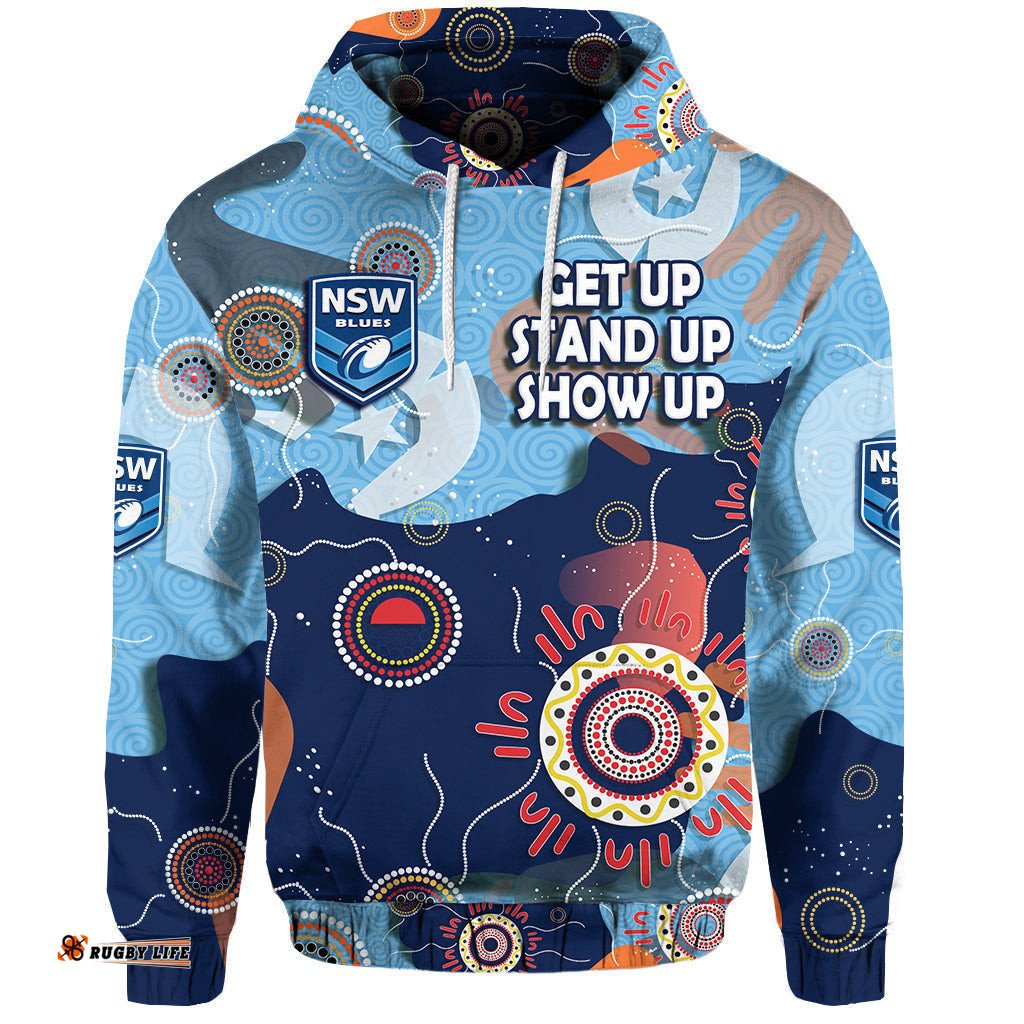 custom personalised new south wales nsw rugby zip up and pullover hoodie naidoc week aboriginal style