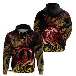 new zealand hoodie aotearoa manaia maori fern tattoo arty