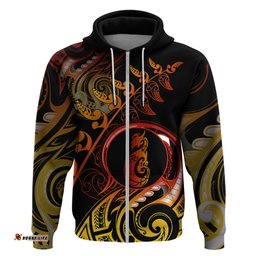 new zealand hoodie aotearoa manaia maori fern tattoo arty
