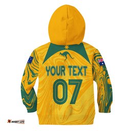 personalised aussie matildas hoodie sam kerr world cup marble patterns