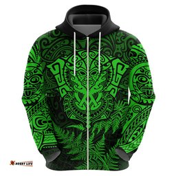 new zealand rugby hoodie silver fern all black mix ta moko green style 05