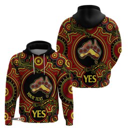 personalised australia vote yes hoodie indigenous voice maps to parliament australia