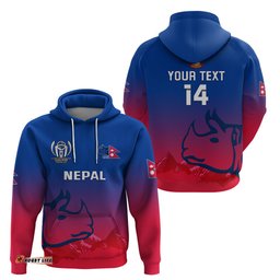 personalised nepal cricket hoodie dynamic version