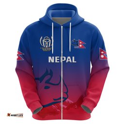 personalised nepal cricket hoodie dynamic version
