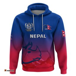 personalised nepal cricket hoodie dynamic version