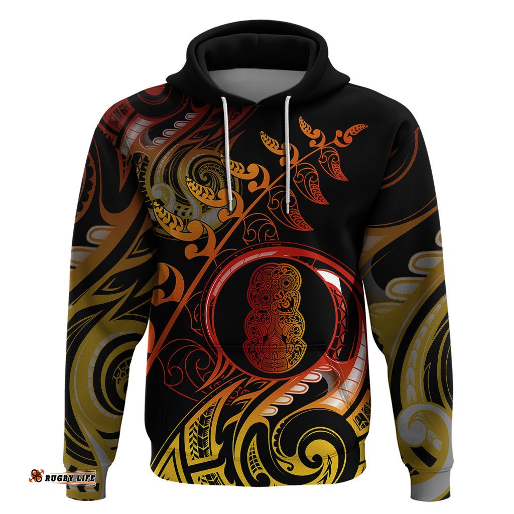 new zealand hoodie aotearoa hei tiki maori fern tattoo arty
