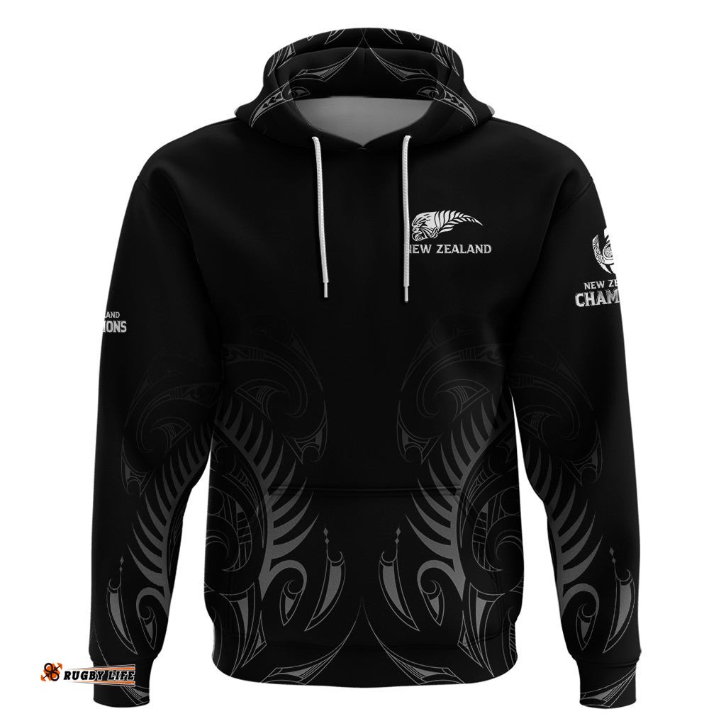new zealand hoodie rugby champions black