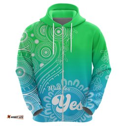 australia walk for yes hoodie indigenous voice aboriginal green vibe