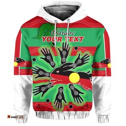 custom personalised rabbitohs naidoc week hoodie country style