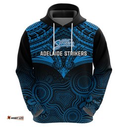 adelaide strikers cricket hoodie unique indigenous art mix polynesian pattern