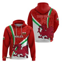 custom wales rugby hoodie world cup cymru curve style