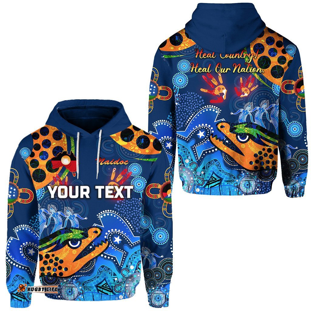 custom personalised parramatta hoodie eels indigenous naidoc heal country heal our nation blue 03