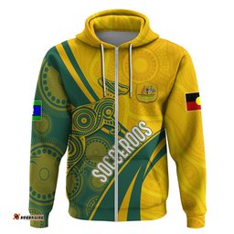 personalised australia soccer socceroos indigenous hoodie world cup