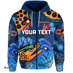 custom personalised parramatta zip hoodie eels indigenous naidoc heal country heal our nation blue 07