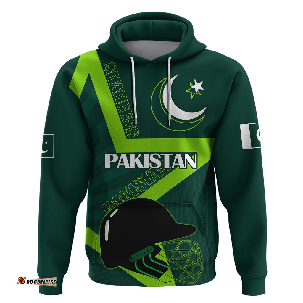 custom pakistan cricket helmet hoodie proud shaheen falcon star and crescent