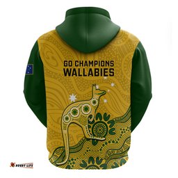 australia rugby hoodie wallabies kangaroo indigenous art