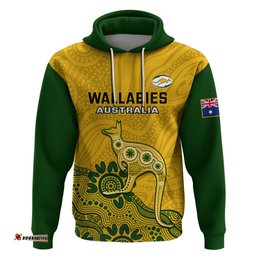 australia rugby hoodie wallabies kangaroo indigenous art