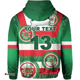 custom personalised go rabbitohs zip hoodie mix indigenous