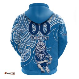 custom text and number blues super rugby hoodie kahurangi go champions