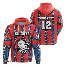 custom personalised knights hoodie newcastle aboriginal vertical style 05
