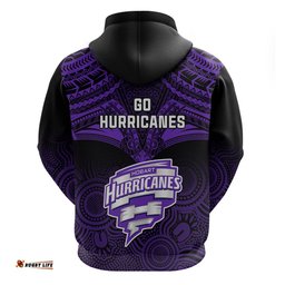 hobart hurricanes cricket hoodie unique indigenous art mix polynesian pattern
